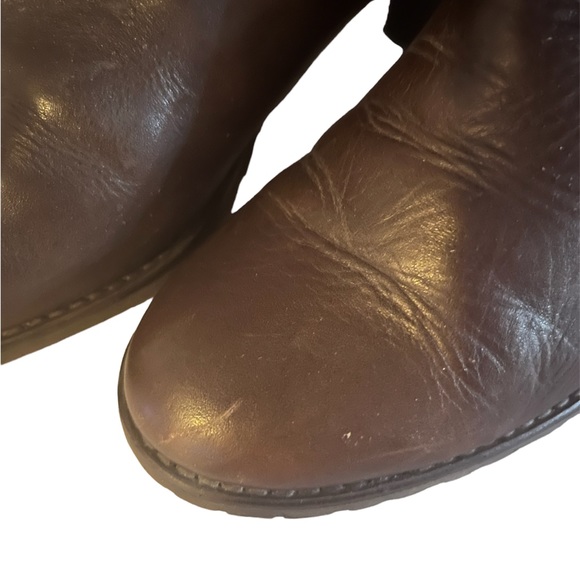 Knee high brown leather boots chucks - Picture 3 of 4